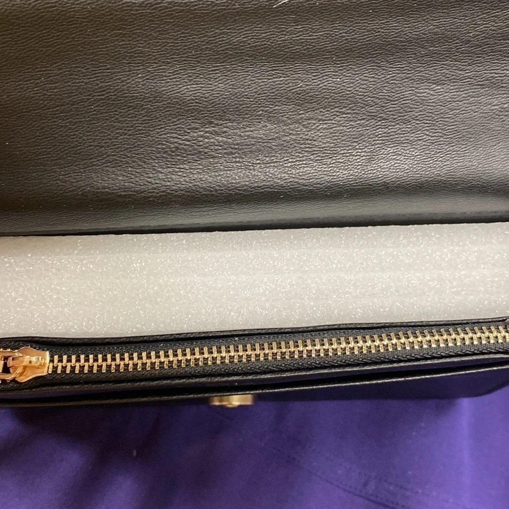 Bebe black leather crossbody, NWT